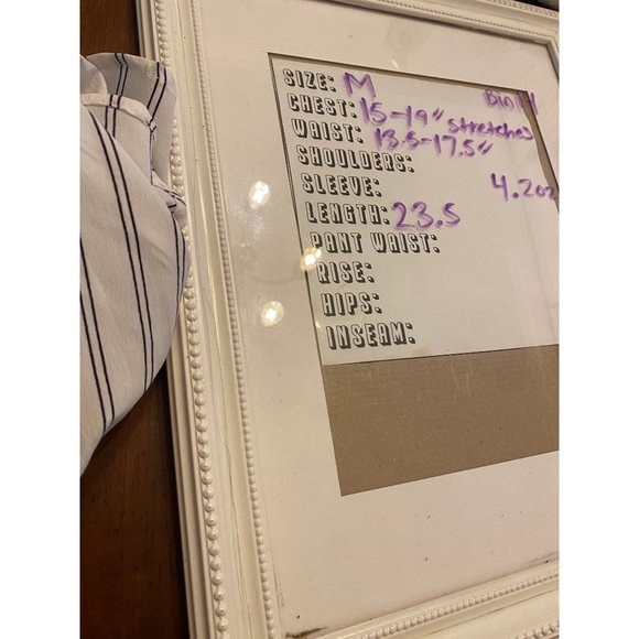 Japna White Striped Tank Shirt Women's Medium - Picture 13 of 14